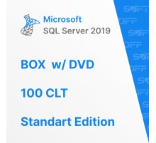 Microsoft SQL Server Standart Edition 2019 100 CLT ENG BOX for Business (коробочная версия с DVD)