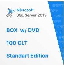 Microsoft SQL Server Standart Edition 2019 100 CLT ENG BOX for Business (коробочная версия с DVD)