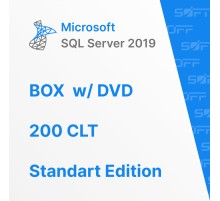 Microsoft SQL Server Standart Edition 2019 200 CLT ENG BOX for Business (коробочная версия с DVD)