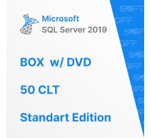 Microsoft SQL Server Standart Edition 2019 50 CLT ENG BOX for Business (коробочная версия с DVD)