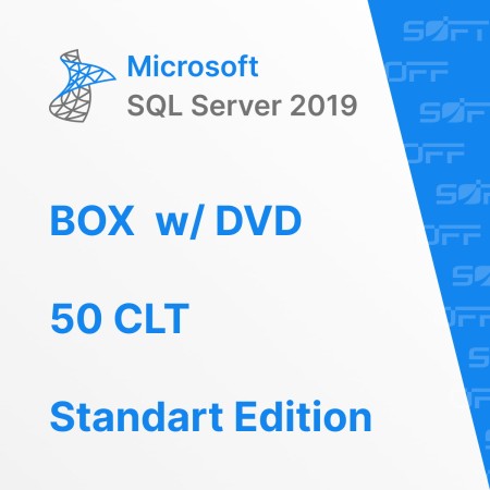 Microsoft SQL Server Standart Edition 2019 50 CLT ENG BOX for Business (коробочная версия с DVD) — лицензия для бизнеса Microsoft SQL Server Standart Edition 2019 50 CLT ENG BOX for Business (коробочная версия с DVD) — лицензия для бизнеса