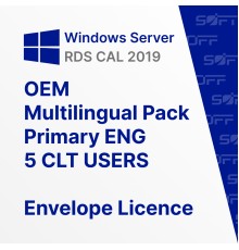 Microsoft Windows Remote Desktop Services CAL 2019 MLP 5 CLT USERS ENG OEM for Business (конверт)