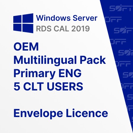 Microsoft Windows Remote Desktop Services CAL 2019 MLP 5 CLT USERS ENG OEM for Business (конверт) — лицензия для бизнеса Microsoft Windows Remote Desktop Services CAL 2019 MLP 5 CLT USERS ENG OEM for Business (конверт) — лицензия для бизнеса