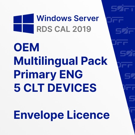Microsoft Windows Remote Desktop Services CAL 2019 MLP 5 CLT DEVICES ENG OEM for Business (конверт) — лицензия для бизнеса Microsoft Windows Remote Desktop Services CAL 2019 MLP 5 CLT DEVICES ENG OEM for Business (конверт) — лицензия для бизнеса