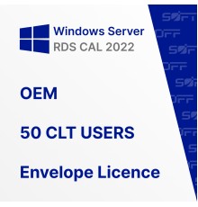Microsoft Windows Remote Desktop Services CAL 2022 50 CLT USERS OEM for Business (конверт)