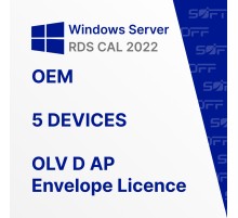 Microsoft Windows Remote Desktop Services CAL 2022 OLV D AP 5 DCAL OEM for Business (конверт)