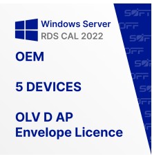 Microsoft Windows Remote Desktop Services CAL 2022 OLV D AP 5 DCAL OEM for Business (конверт)