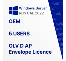 Microsoft Windows Remote Desktop Services CAL 2022 OLV D AP 5 UCAL OEM for Business (конверт)