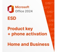 Microsoft Office Home and Business 2024 ESD for Business (электронный ключ с активацией по телефону)