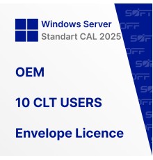 Microsoft Windows Server CAL 2025 10 CLT USERS OEM for Business (конверт)
