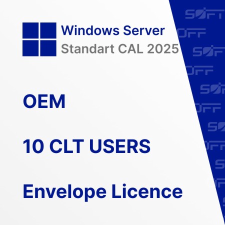 Microsoft Windows Server CAL 2025 10 CLT USERS OEM for Business (конверт) — лицензия для бизнеса Microsoft Windows Server CAL 2025 10 CLT USERS OEM for Business (конверт) — лицензия для бизнеса