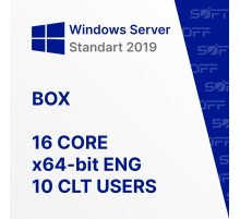 Microsoft Windows Server Standart 2019 64 bit 10 CLT USERS 16 CORE ENG BOX for Business (коробочная версия)