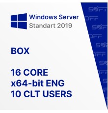 Microsoft Windows Server Standart 2019 64 bit 10 CLT USERS 16 CORE ENG BOX for Business (коробочная версия)