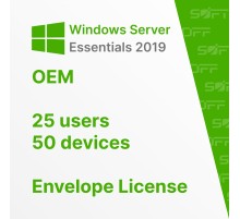Microsoft Windows Server Essentials 2019 64 bit OEM for Business (конверт)