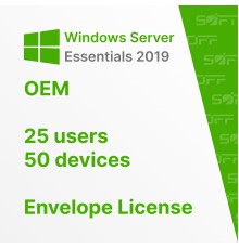Microsoft Windows Server Essentials 2019 64 bit OEM for Business (конверт)