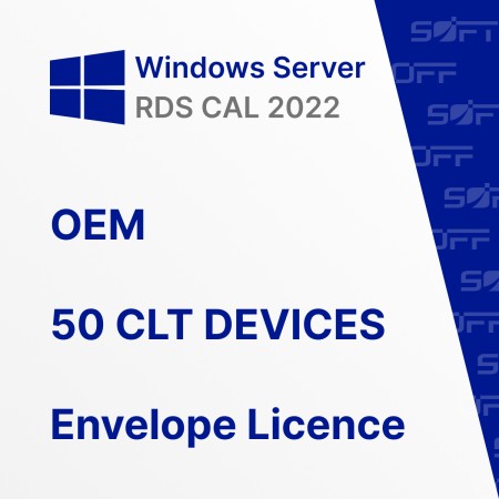 Microsoft Windows Remote Desktop Services CAL 2022 50 CLT DEVICES OEM for Business (конверт) — лицензия для бизнеса Microsoft Windows Remote Desktop Services CAL 2022 50 CLT DEVICES OEM for Business (конверт) — лицензия для бизнеса
