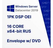 Microsoft Windows Server Datacenter 2019 1PK DSP OEI 64 bit 16 CORE ENG OEM for Business (конверт с DVD)