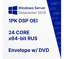Microsoft Windows Server Datacenter 2019 1PK DSP OEI 64 bit 24 CORE ENG OEM for Business (конверт с DVD)