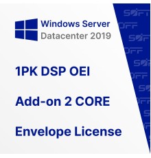 Microsoft Windows Server Datacenter 2019 OEI 2 CORE RUS OEM for Business (конверт)
