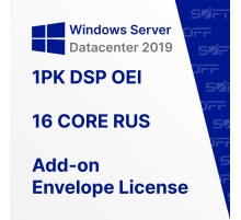 Microsoft Windows Server Datacenter 2019 OEI 16 CORE RUS OEM for Business (конверт)