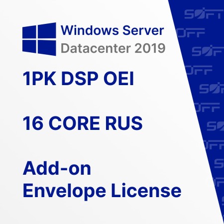 Microsoft Windows Server Datacenter 2019 OEI 16 CORE RUS OEM for Business (конверт) — лицензия для бизнеса Microsoft Windows Server Datacenter 2019 OEI 16 CORE RUS OEM for Business (конверт) — лицензия для бизнеса