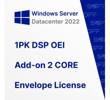 Microsoft Windows Server Datacenter 2022 OEI 2 CORE RUS OEM for Business (конверт)