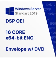Microsoft Windows Server Standart 2019 DSP OEI 64 bit 16 CORE ENG OEM for Business (конверт с DVD)