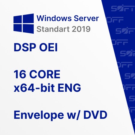 Microsoft Windows Server Standart 2019 DSP OEI 64 bit 16 CORE ENG OEM for Business (конверт с DVD) — лицензия для бизнеса Microsoft Windows Server Standart 2019 DSP OEI 64 bit 16 CORE ENG OEM for Business (конверт с DVD) — лицензия для бизнеса
