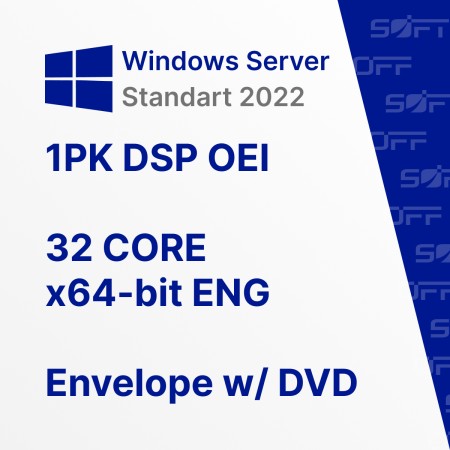 Microsoft Windows Server Standart 2022 1PK DSP OEI 64 bit 32 CORE ENG OEM for Business (конверт с DVD) — лицензия для бизнеса Microsoft Windows Server Standart 2022 1PK DSP OEI 64 bit 32 CORE ENG OEM for Business (конверт с DVD) — лицензия для бизнеса