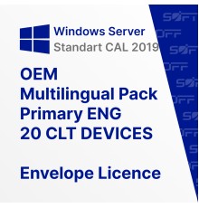 Microsoft Windows CAL 2019 MLP 20 CLT DEVICES ENG OEM for Business (конверт)