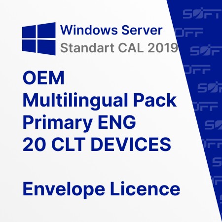 Microsoft Windows CAL 2019 MLP 20 CLT DEVICES ENG OEM for Business (конверт) — лицензия для бизнеса Microsoft Windows CAL 2019 MLP 20 CLT DEVICES ENG OEM for Business (конверт) — лицензия для бизнеса