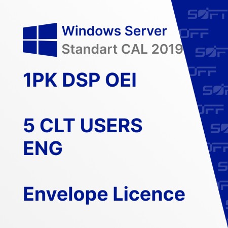 Microsoft Windows CAL 2019 1PK DSP OEI 5 CLT USERS ENG OEM for Business (конверт) — лицензия для бизнеса Microsoft Windows CAL 2019 1PK DSP OEI 5 CLT USERS ENG OEM for Business (конверт) — лицензия для бизнеса