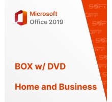 Microsoft Office Home and Business 2019 RUS BOX for Business (коробочная версия с DVD)