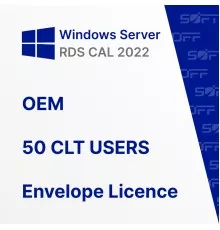 Microsoft Windows Remote Desktop Services CAL 2022 50 CLT USERS OEM for Business (конверт)