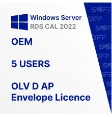 Microsoft Windows Remote Desktop Services CAL 2022 OLV D AP 5 UCAL OEM for Business (конверт)