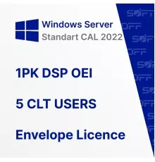 Microsoft Windows Server CAL 2022 1PK DSP OEI 5 CLT USERS OEM for Business (конверт)